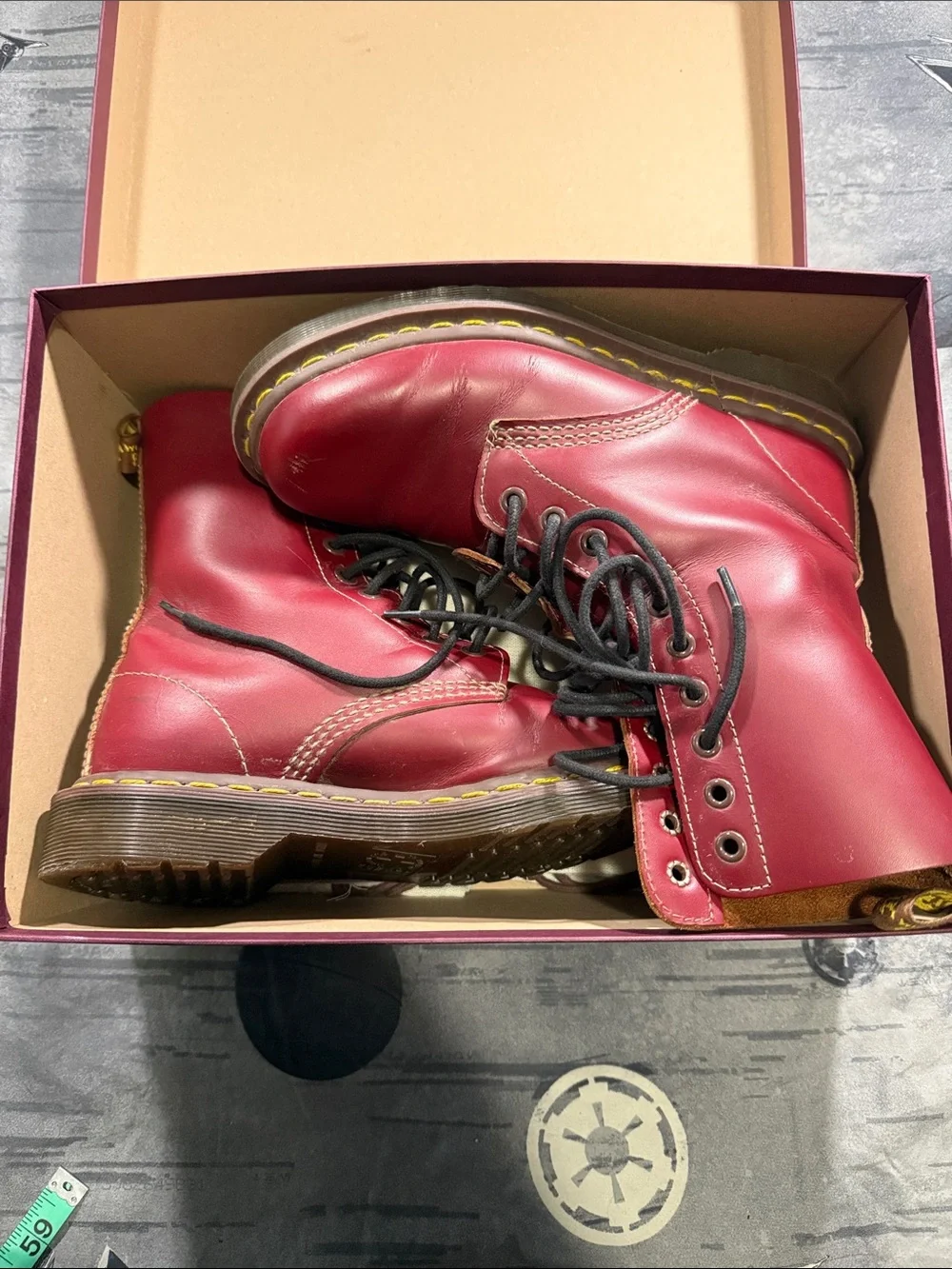 MIE DR MARTENS 10 EYE OXBLOOD UK 5 MENS 6 LADIES 7 - Picture 2 of 12
